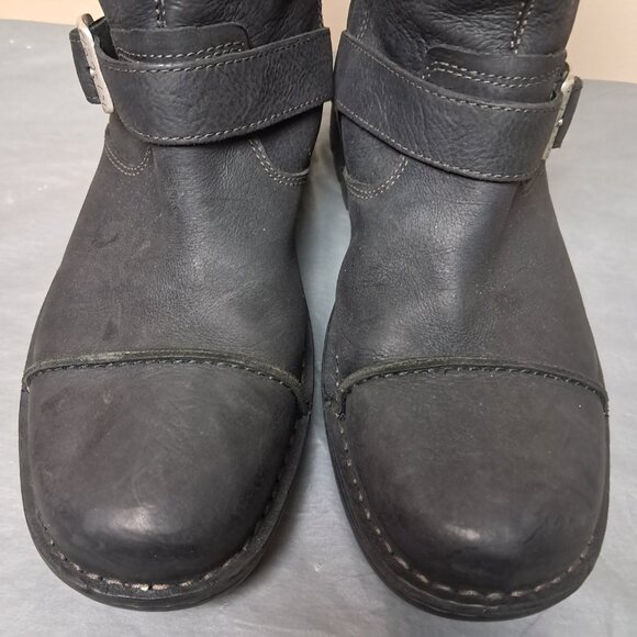 UGG Rockville II Black Leather Moto Boots Sheepskin Lining 11 main image 6